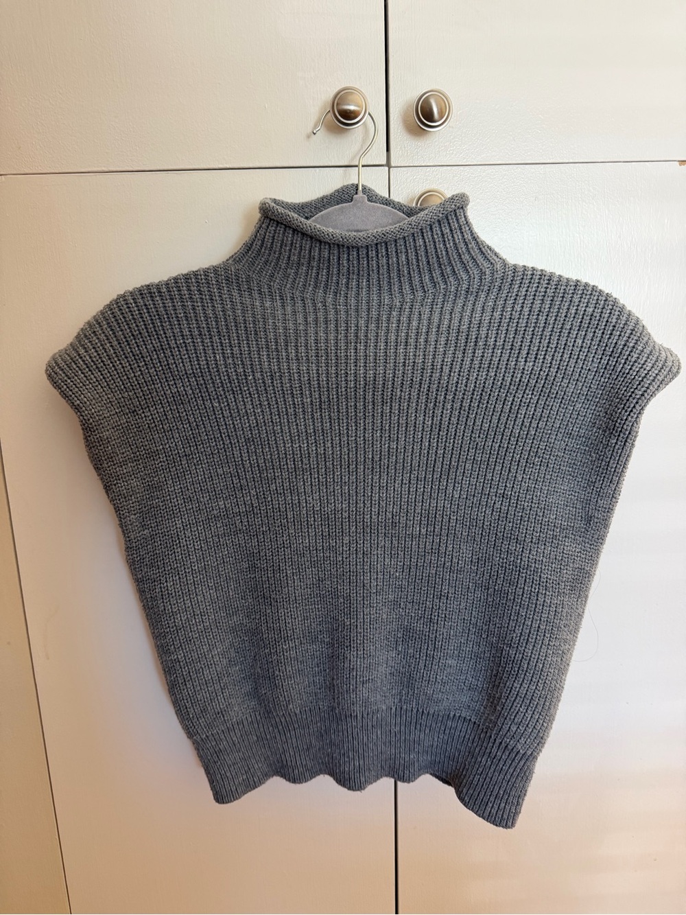 Gray Mock Neck Women's Sweater
